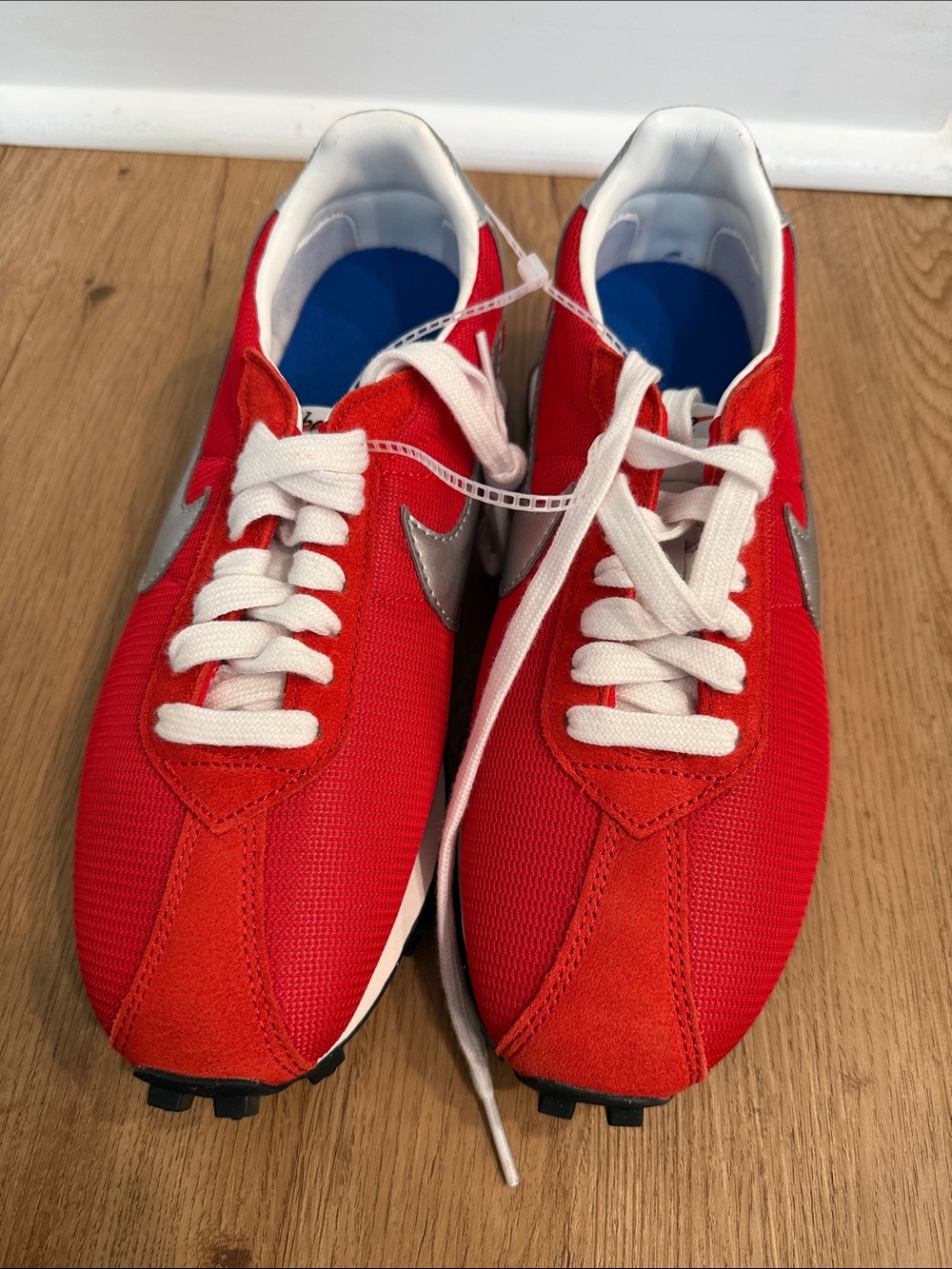 Nike LD-1000 Red Athletic Sneakers with Silver Swoosh